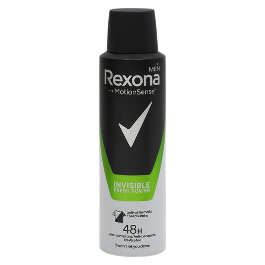 Rexona Deodorant Antiperspirant, Bărbați, Invizibil Power Fresh, 150 ml