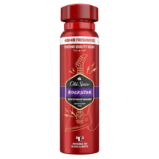 Old Spice Rockstar Deodorant Spray, Protectie Impotriva Mirosurilor Neplacute, Note de Citrice si Lemn, 150 ml