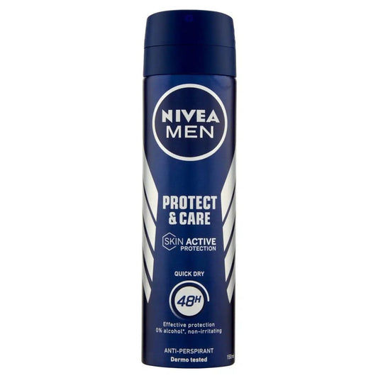 Nivea Men Protect & Care, Deodorant Antiperspirant cu Protectie 48h, Spray, 150 ml