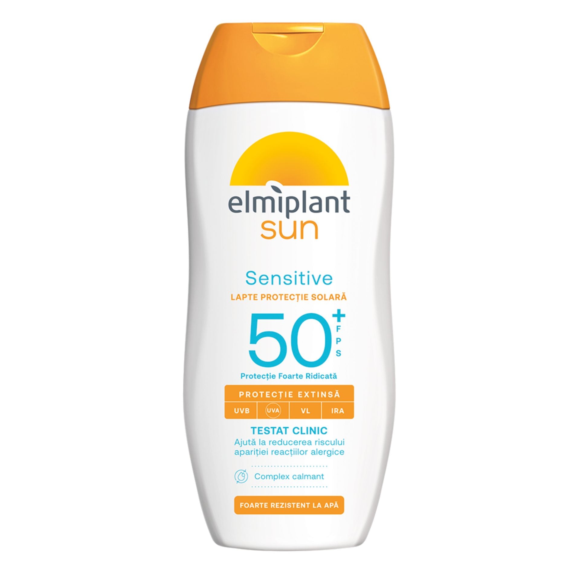Elmiplant Sun Lapte Protectie Solara Sensitive, Crema de Soare SPF 50+ pentru Piele Sensibila, Formula Hipoalergenica, 200 ml