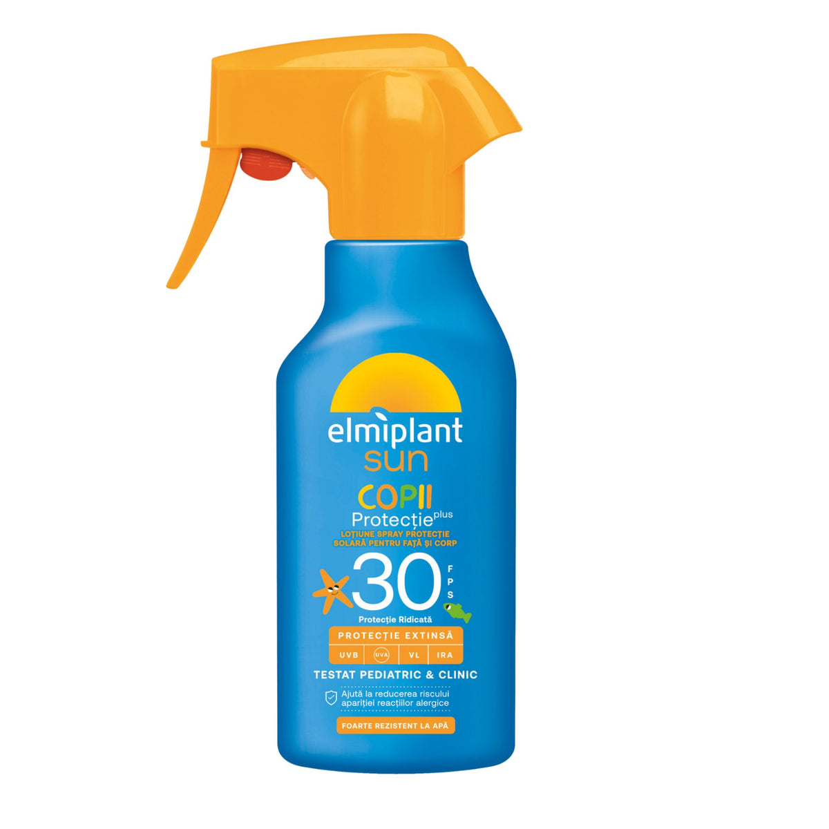 Elmiplant Sun Lotiune Spray Protectie Solara Copii, Protectie Plus SPF 30, Rezistenta la Apa, Fata si Corp, 200 ml
