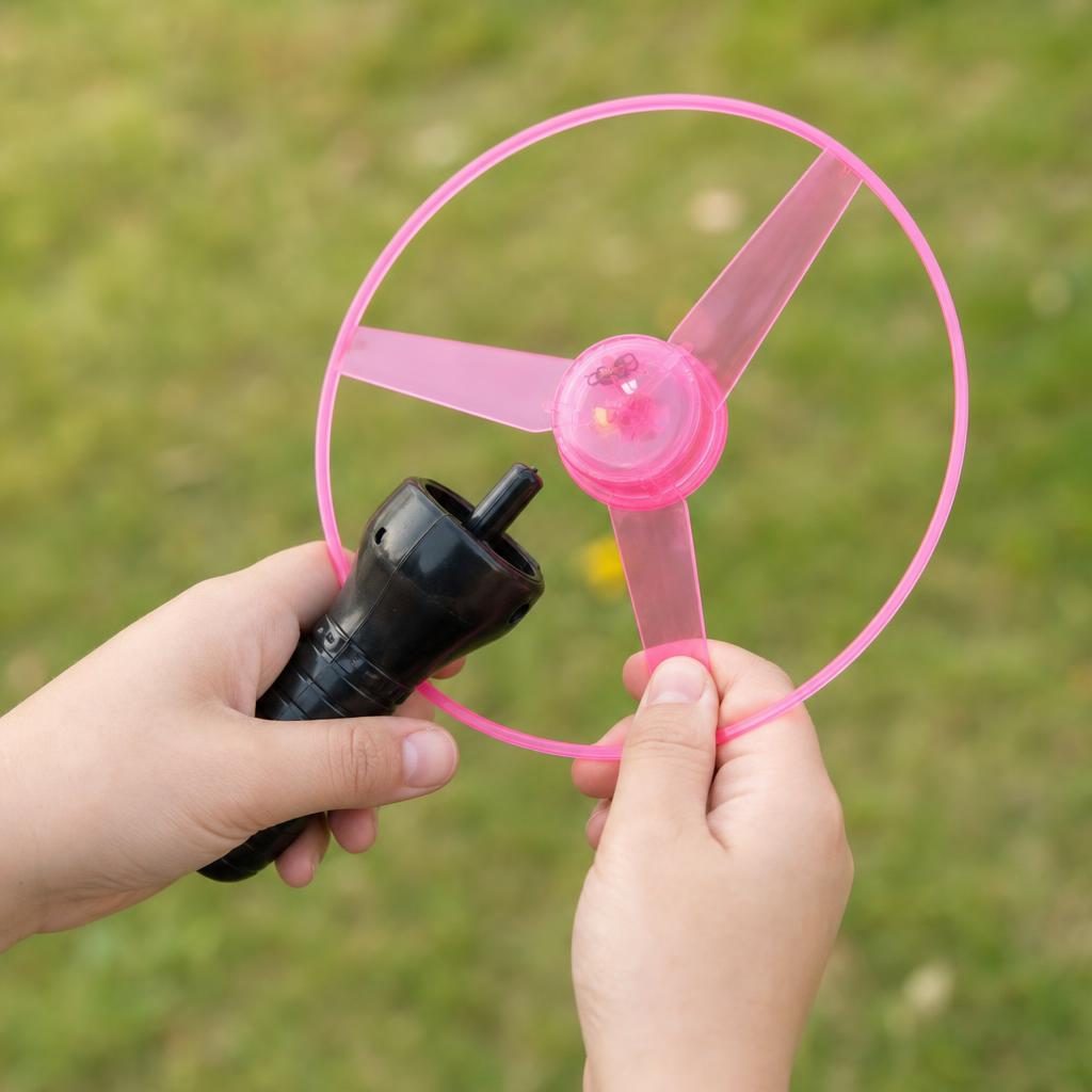 Disc Zburator Pentru Copii, Cu Lumini LED, Plastic, Roz