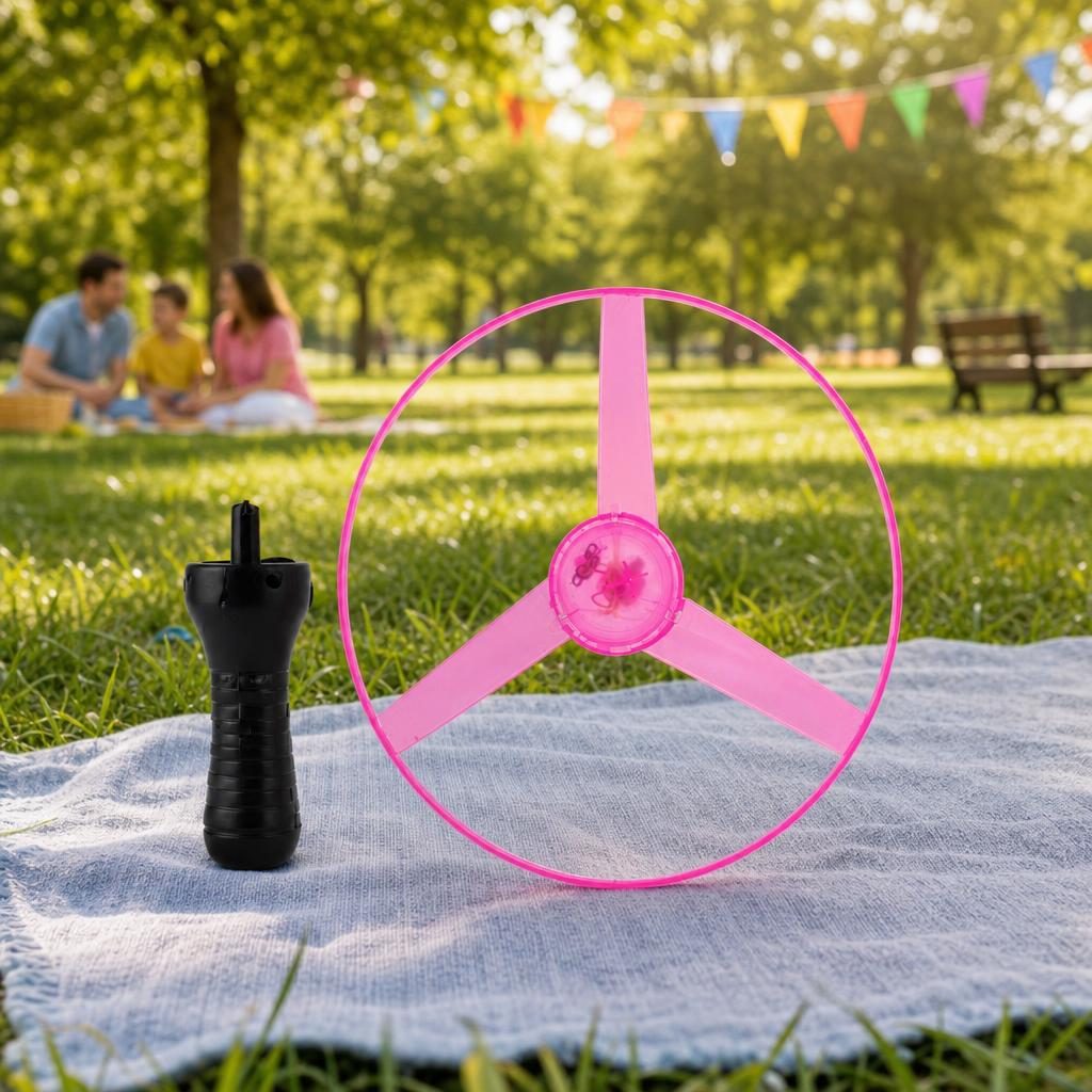 Disc Zburator Pentru Copii, Cu Lumini LED, Plastic, Roz