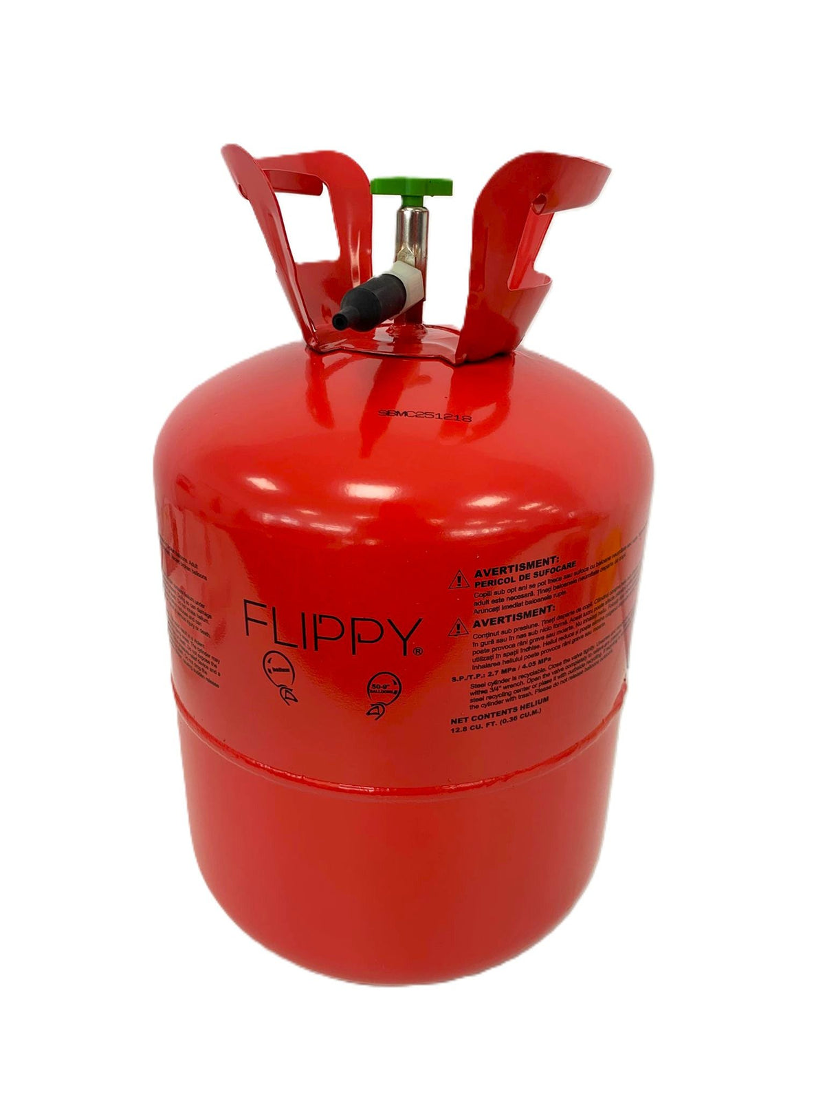 Butelie Heliu de Unica Folosinta, Rezervor pentru 50 Baloane Latex, Metal Rezistent, 13l, 24x24x42 cm, Rosu