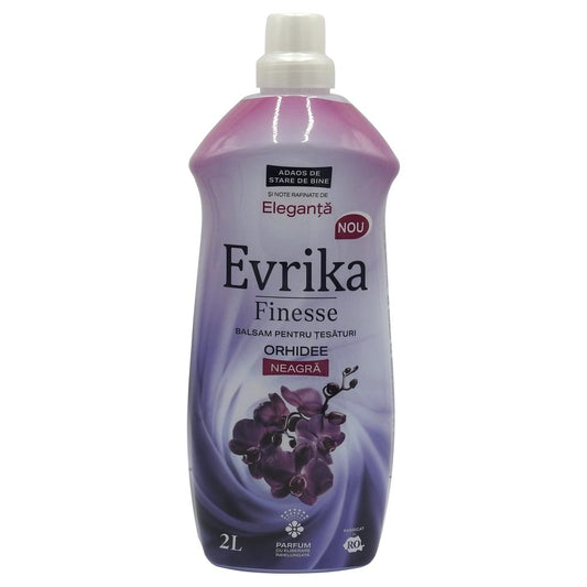 Balsam pentru Rufe Evrika, Parfum de Orhidee Neagra, Catifelare si Prospetime, Recipient de Plastic, 2 L