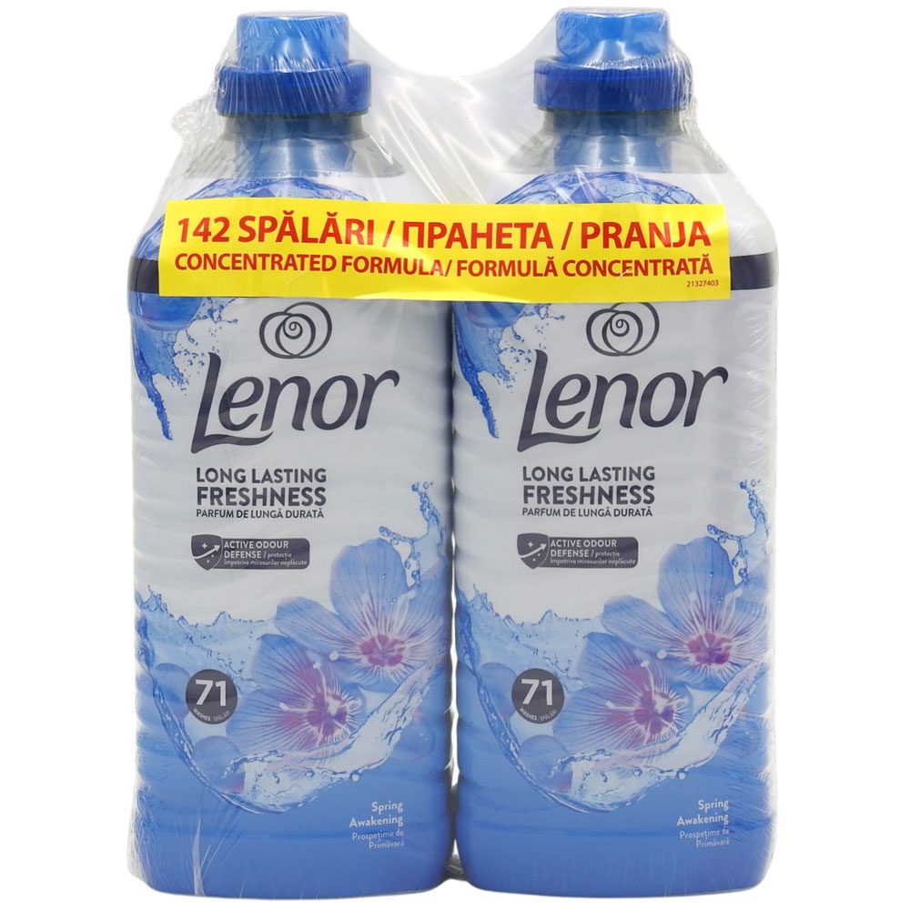 Balsam pentru Rufe Lenor Spring Awakening, Prospețime de Lungă Durată, Set 2 Bucăți, 2 x 1491 ml (98 Spălări)