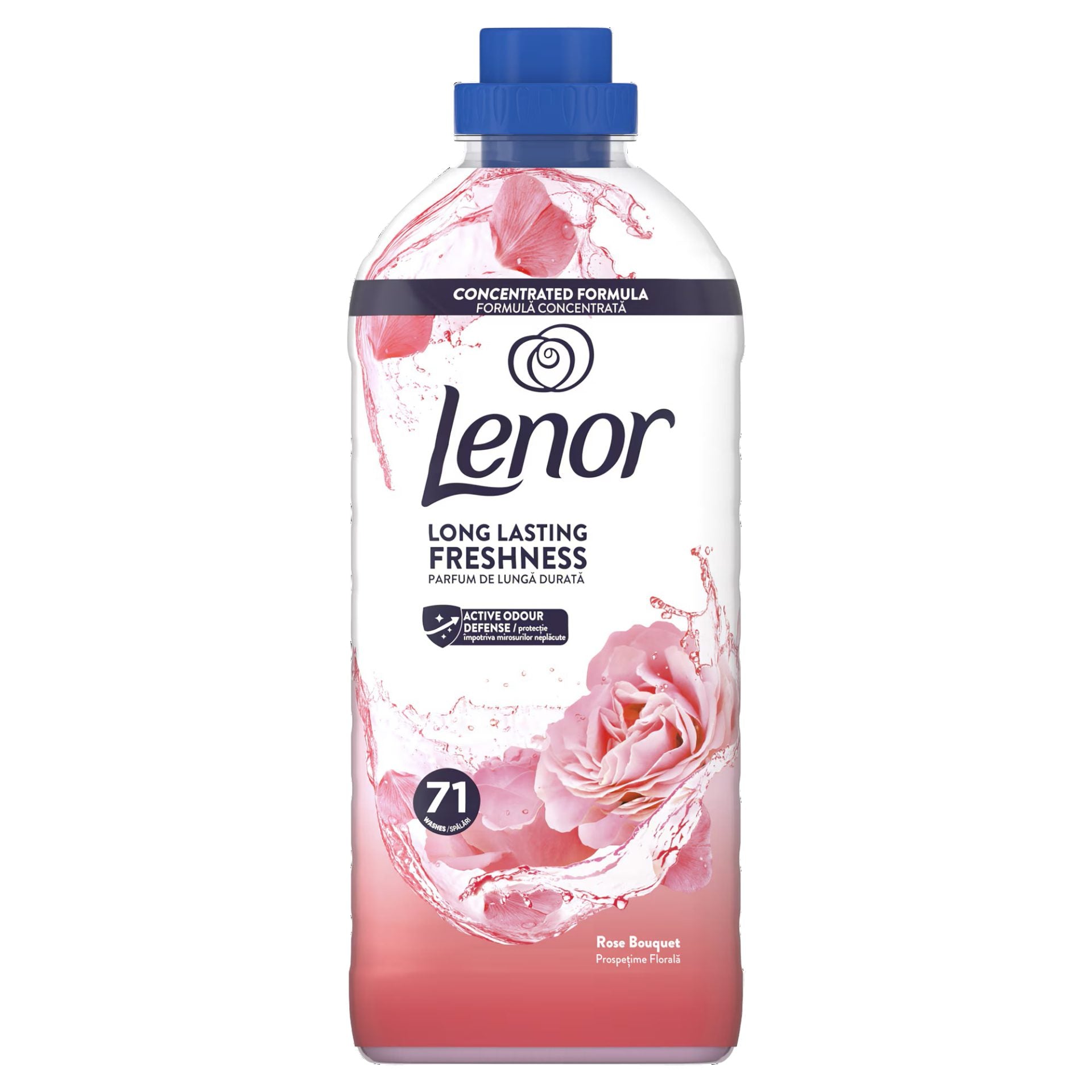 Balsam de Rufe Lenor, Parfum Rose Bouquet, Prospețime de Lungă Durată, 71 Spălări, 1.491 L