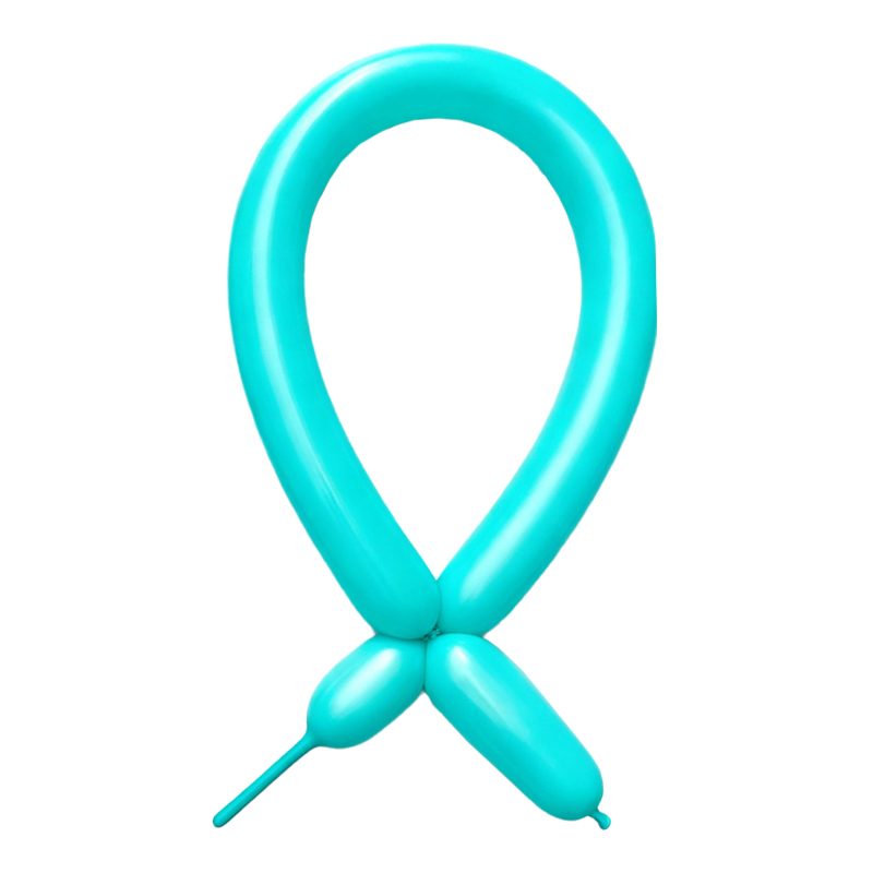 Baloane de Modelaj Profesionale pentru Figuri, Set 50 Bucati, Latex Premium Rezistent, 1.8 g, 30 cm, Albastru Tiffany