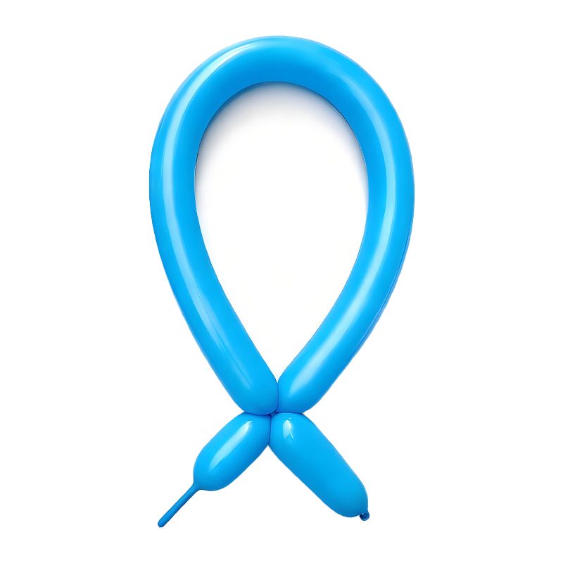 Baloane de Modelaj pentru Animatori si Petreceri, Latex Flexibil cu Extindere pana la 150 cm, Set 50 Bucati, Albastru Deschis