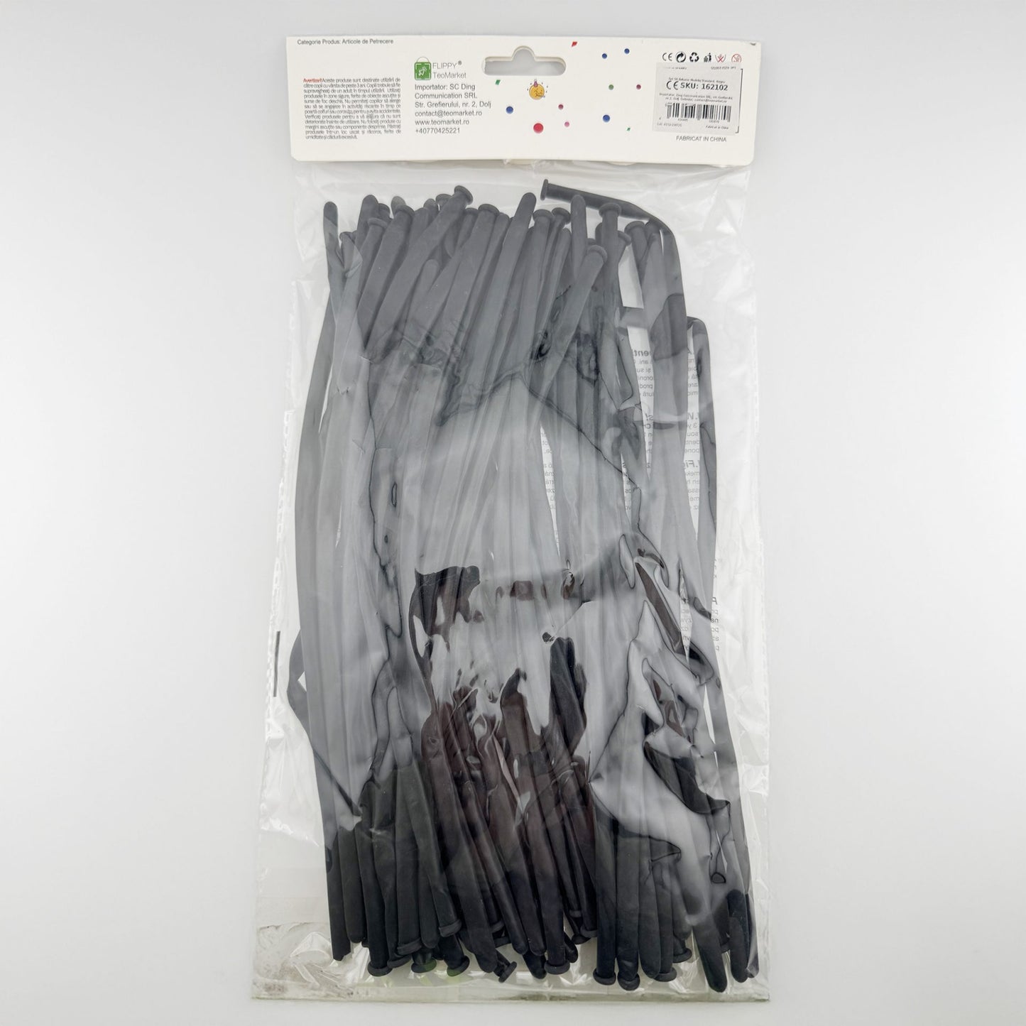 Baloane Modelaj Profesionale, Set 50 Bucati, Latex Flexibil pentru Modelat si Rasucit, Lungime 30 cm, Extensibile pana la 150 cm, Negru