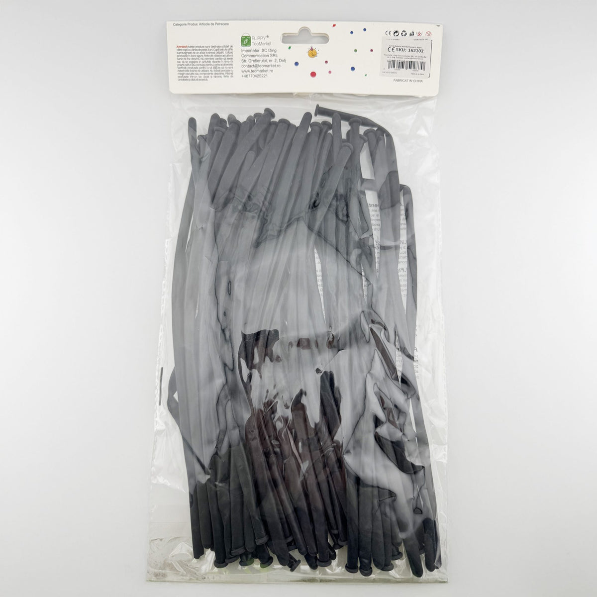 Baloane Modelaj Profesionale, Set 50 Bucati, Latex Flexibil pentru Modelat si Rasucit, Lungime 30 cm, Extensibile pana la 150 cm, Negru