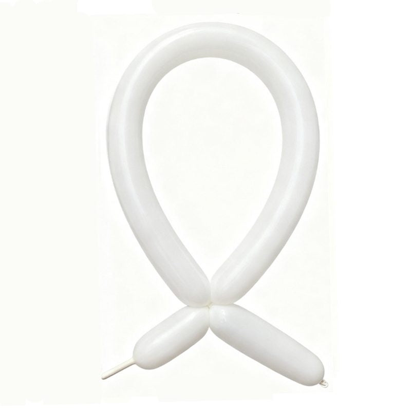 Baloane de Modelaj, Set 50 Bucati, Latex Premium Flexibil pentru Figurine, Extensibile pana la 150 cm, 1.8 g, Alb
