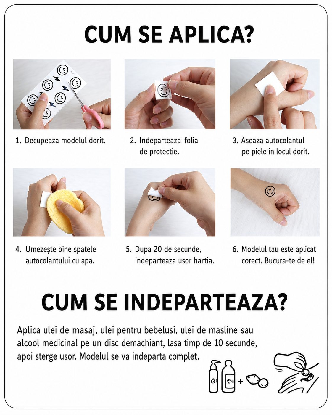 Set Tatuaje Temporare pentru Copii, Modele Cartoon Insecte si Natura, Rezistente la Apa, Hartie Speciala, 12 x 6.8 cm, Multicolor