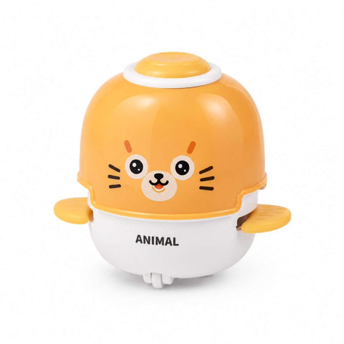 Jucarie Interactiva Pentru Pisici, Cu Aripioare Mobile Si Fata De Animal, Plastic ABS, Portocaliu-Galben
