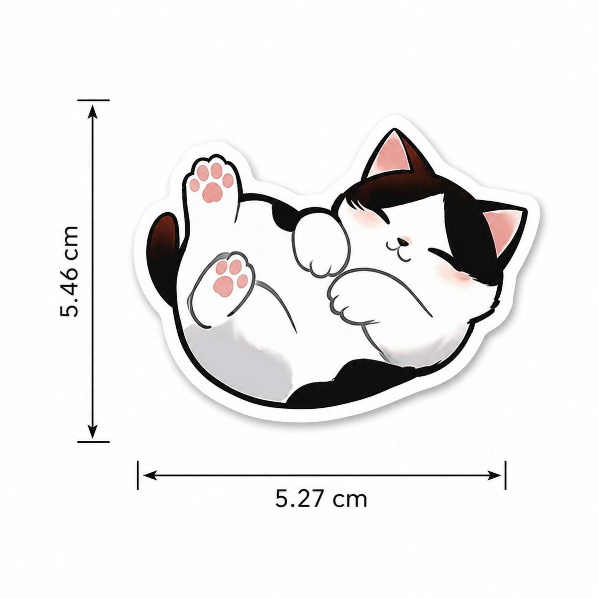 Stickere Decorative Pisici Kawaii, Impermeabile, Hartie Autoadeziva, Multicolor, Set 50 Bucati, 5.27 x 5.46 cm