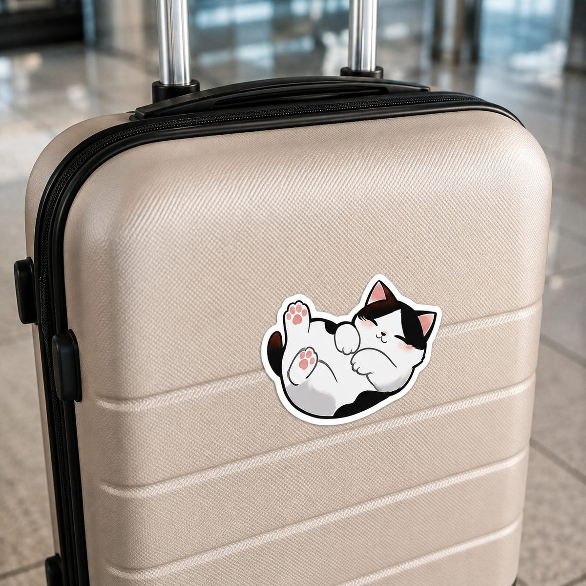 Stickere Decorative Pisici Kawaii, Impermeabile, Hartie Autoadeziva, Multicolor, Set 50 Bucati, 5.27 x 5.46 cm