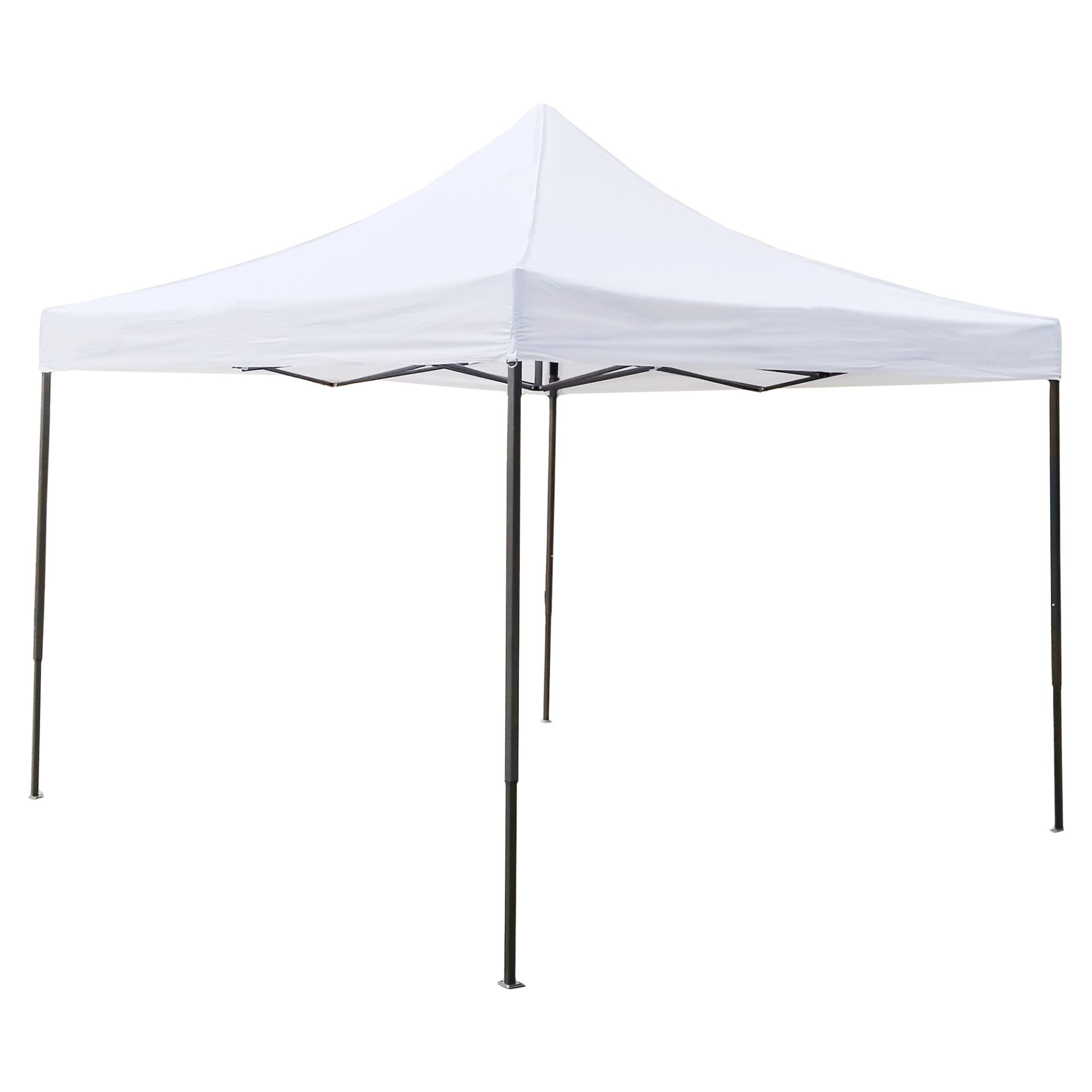 Cort Pavilion Pliabil 3x3m, Cadru Metalic Ranforsat, Inaltime Ajustabila, Acoperis Impermeabil Polyester Oxford 420D 185 g/mp, Gradina si Evenimente, Alb