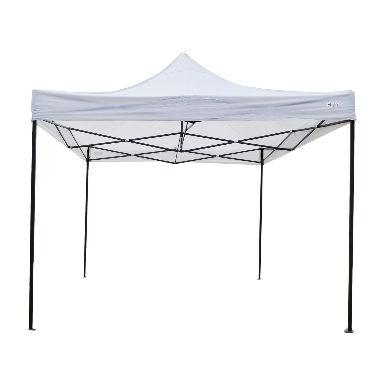 Cort Pavilion Pliabil 3x3m, Cadru Metalic Ranforsat, Inaltime Ajustabila, Acoperis Impermeabil Polyester Oxford 420D 185 g/mp, Gradina si Evenimente, Alb