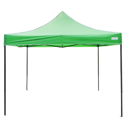 Cort Pavilion Pliabil 3x3m, Cadru Metalic Ranforsat cu Inaltime Ajustabila, Acoperis Impermeabil Poliester Oxford 420D, Verde Deschis