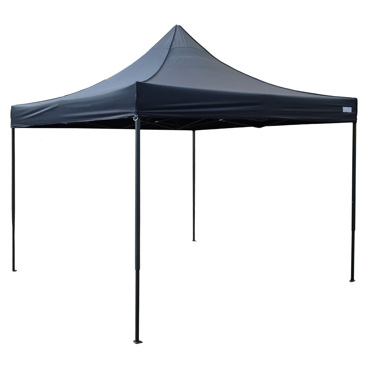 Cort Pavilion Pliabil 3x3m, Cadru Metalic Ranforsat Reglabil, Acoperis Impermeabil Poliester Oxford 420D, 185 g/m, Negru
