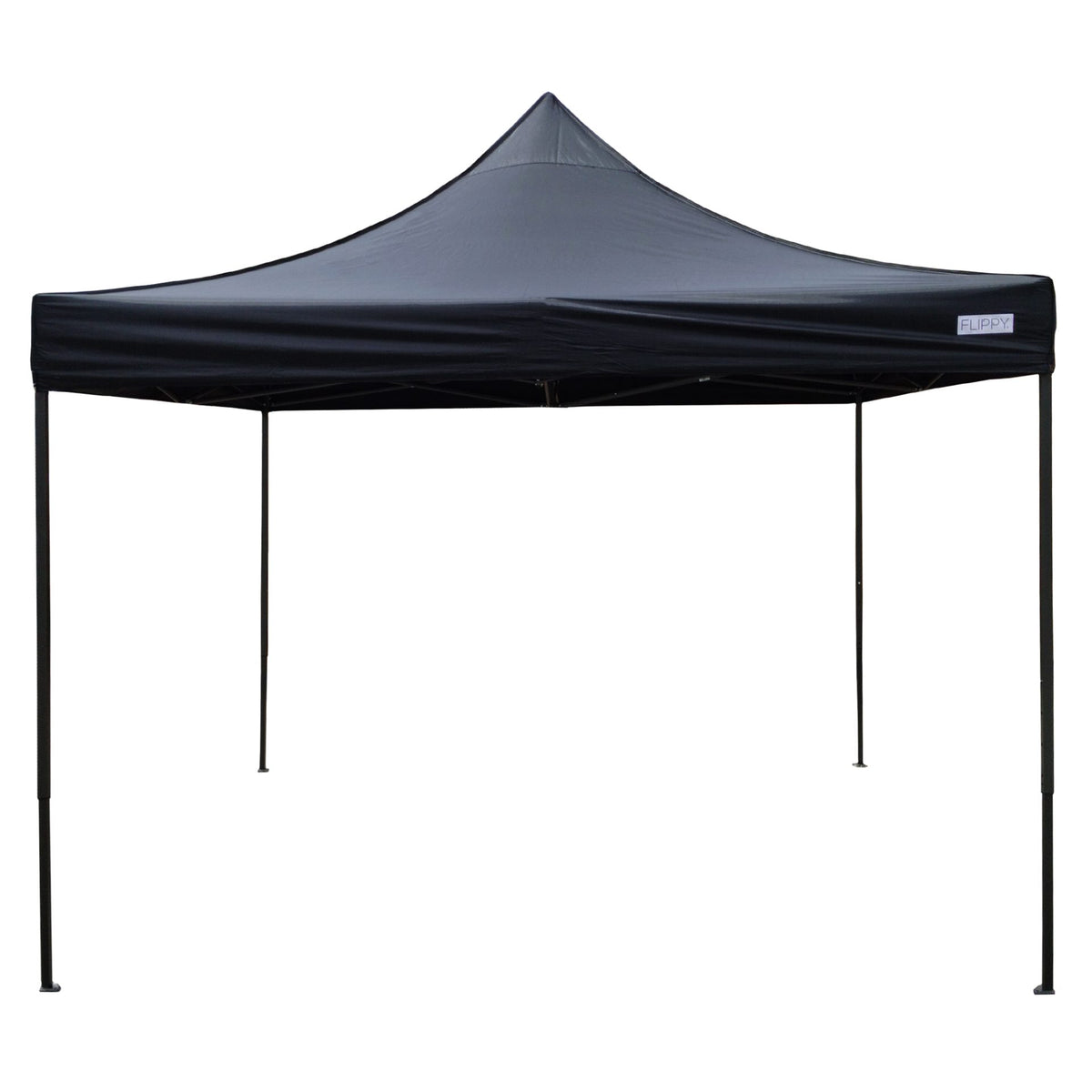 Cort Pavilion Pliabil 3x3m, Cadru Metalic Ranforsat Reglabil, Acoperis Impermeabil Poliester Oxford 420D, 185 g/m, Negru