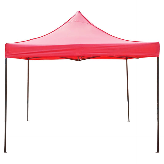 Cort Pavilion Pliabil 3x3m, Cadru Metalic Ranforsat, Acoperis Impermeabil Oxford 420D, Inaltime Ajustabila, Gradina si Evenimente, Rosu