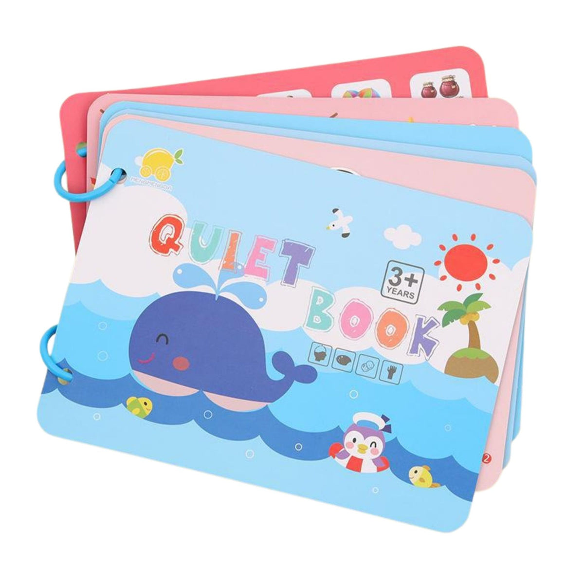 Carte Senzoriala Montessori, Jucarie Educationala Quiet Book, Seria Viata de Zi cu Zi, Pagini Interactive cu Scai Velcro, Carton Rezistent Impermeabil, 10 Pagini, Varsta 3 Ani+, Multicolora
