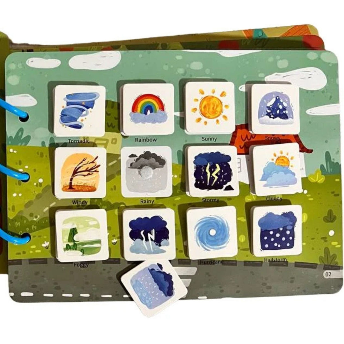 Carte Educativa Montessori, Busy Book Senzoriala cu Stickere Reutilizabile si Scai, Model Viata la Ferma, Dezvoltare Motricitate Fina, Carton Plastificat, 10 Pagini, Multicolor, +3 Ani