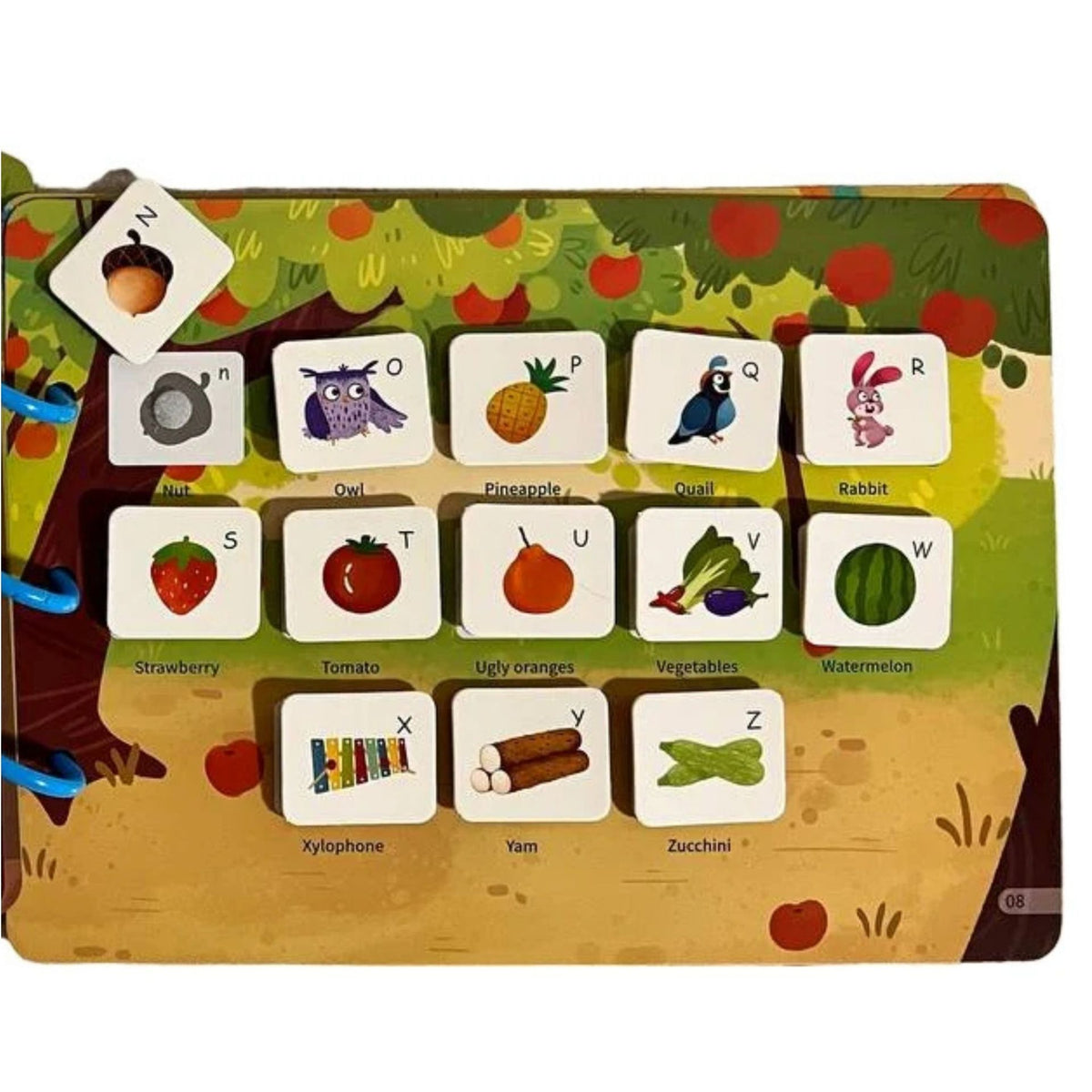 Carte Educativa Montessori, Busy Book Senzoriala cu Stickere Reutilizabile si Scai, Model Viata la Ferma, Dezvoltare Motricitate Fina, Carton Plastificat, 10 Pagini, Multicolor, +3 Ani