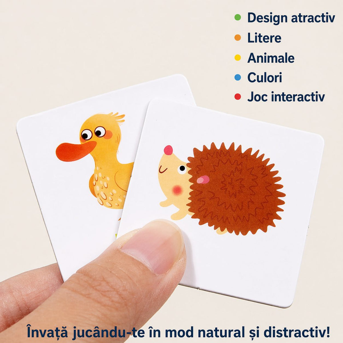Joc Educativ Montessori, Carte Magnetica Alfabet Englez, Recunoastere Litere si Formare Cuvinte, Carton si Magnet, 3+ Ani, 27x26.2x1.5 cm, Multicolor