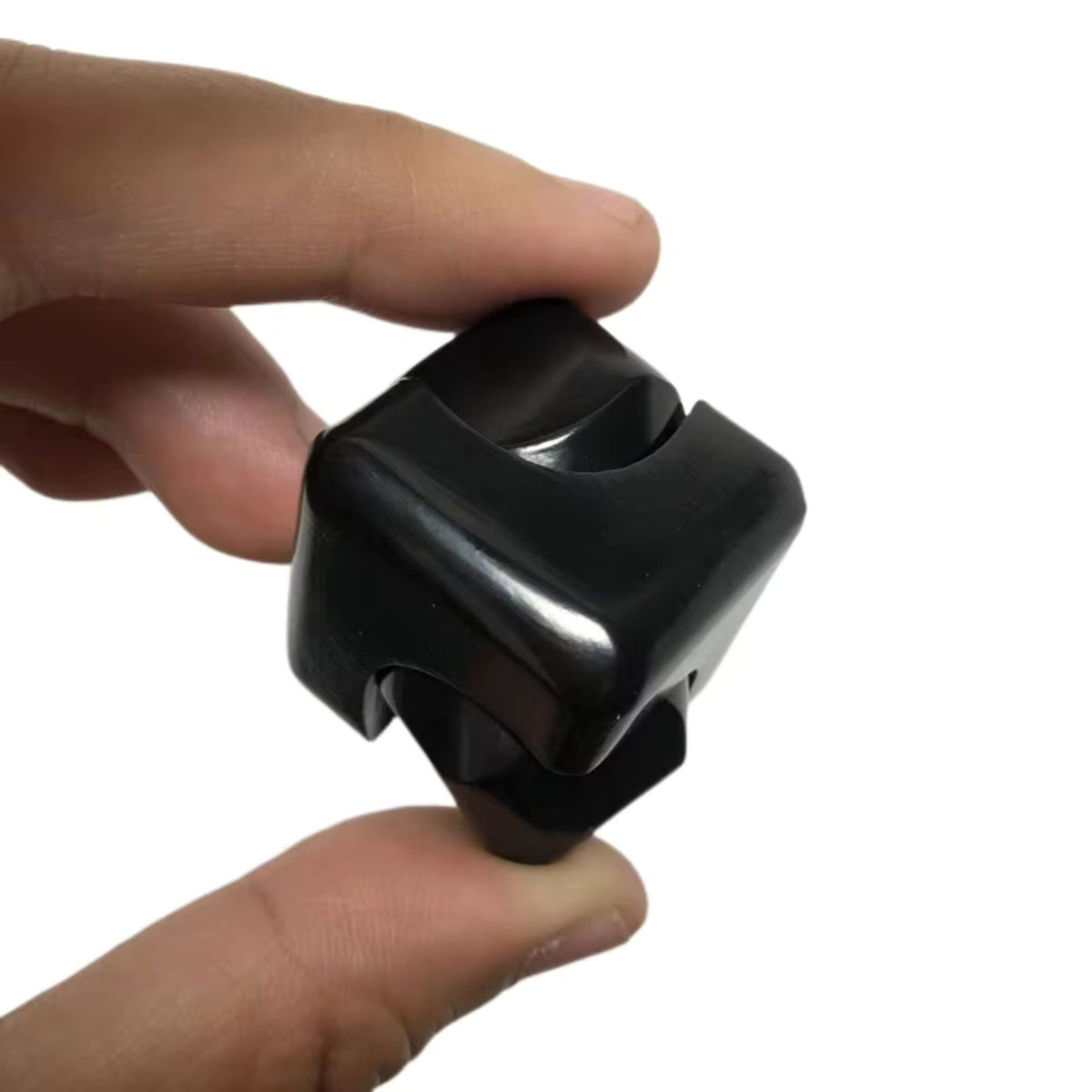 Jucarie Antistres Fidget Spinner Cub, Model Transformabil 2-in-1 Magnetic, Aliaj De Zinc, Rulment Inox, 2.9x2.9 cm, Negru