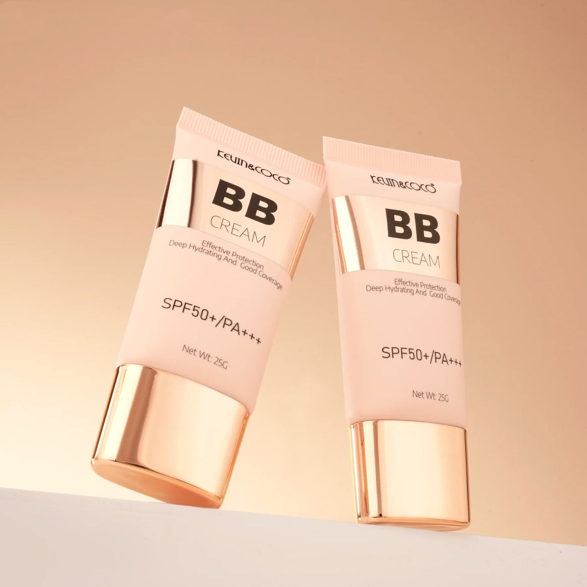 Kevin&Coco Crema BB Radiance-Enhancing, Protectie Solara SPF 50+ PA+++, Acid Hialuronic si Vitamina E, Textura Crema, 25 g, Nuanta KC01 Light Beige