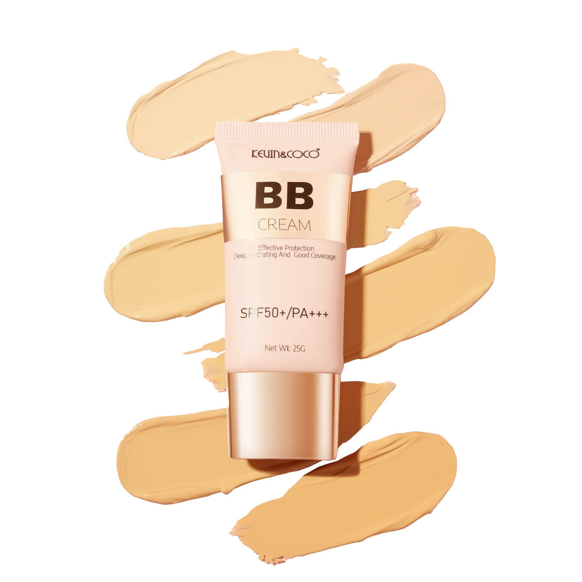 Kevin&Coco Crema BB Radiance-Enhancing, Protectie Solara SPF 50+ PA+++, Acid Hialuronic si Vitamina E, Textura Crema, 25 g, Nuanta KC01 Light Beige