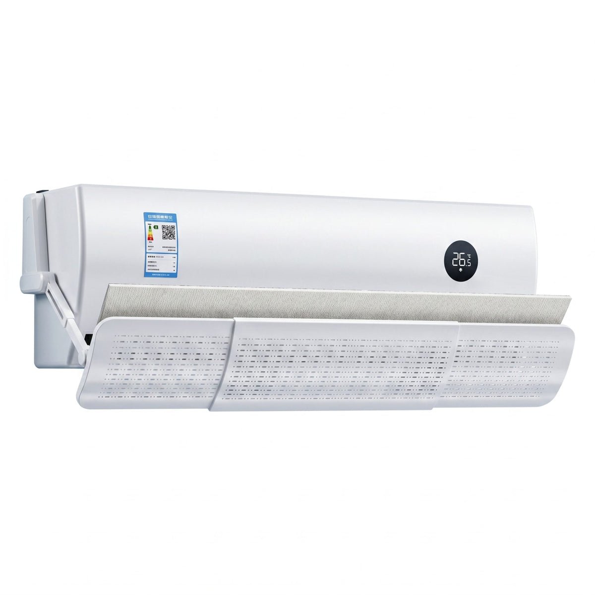 Deflector Aer Conditionat Universal, Protectie Flux Aer Rece, Ajustabil 180 Grade, Plastic, 106 x 18 cm, Alb