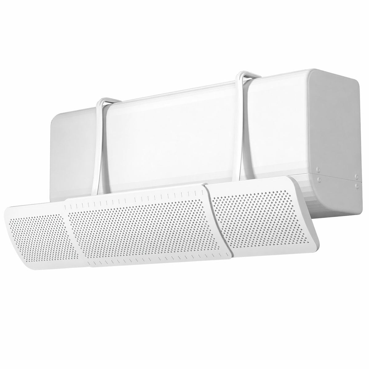 Deflector Aer Conditionat, Panou Protectie Flux Direct si Distributie Uniforma, Brat Extensibil Universal, Plastic, Latime 18 cm, Alb