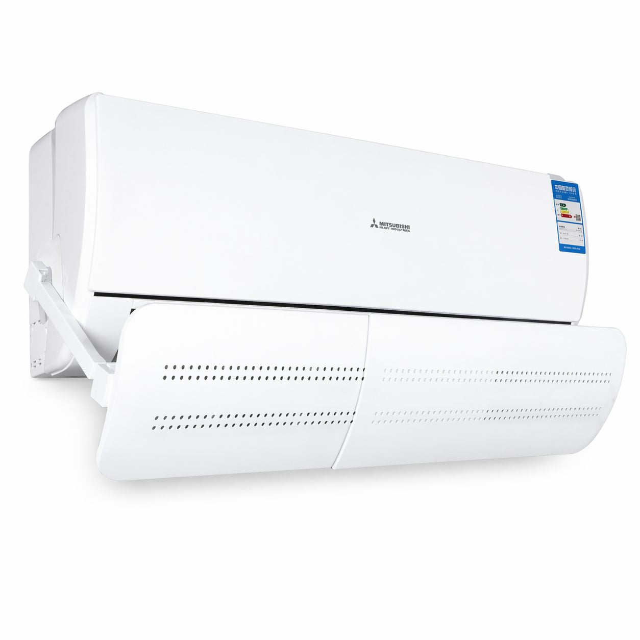 Deflector Aer Conditionat Model S, Paravant pentru Redirectionarea Fluxului de Aer, 3 Panouri Ajustabile, Plastic, 56 x 18 cm, Alb