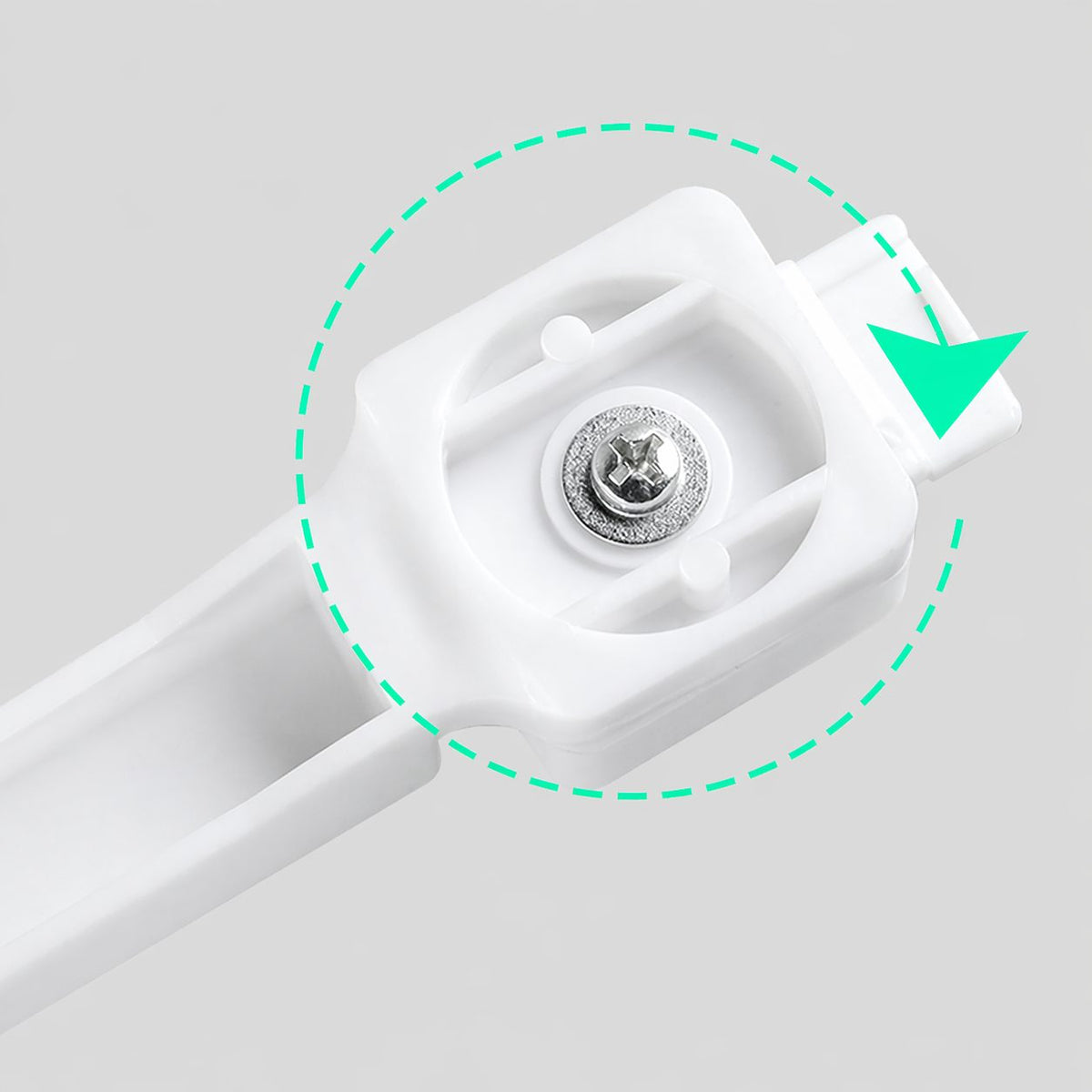 Deflector Aer Conditionat, Panou Directionare Flux Aer cu Brat Ajustabil, Orificii Ventilatie, Material Plastic, Model M, Universal, Alb