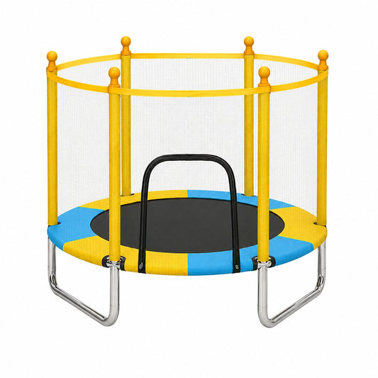 Trambulina De Grădină Pentru Copii, Dezvoltare Psihomotorie, Nylon, 120 cm, Galben