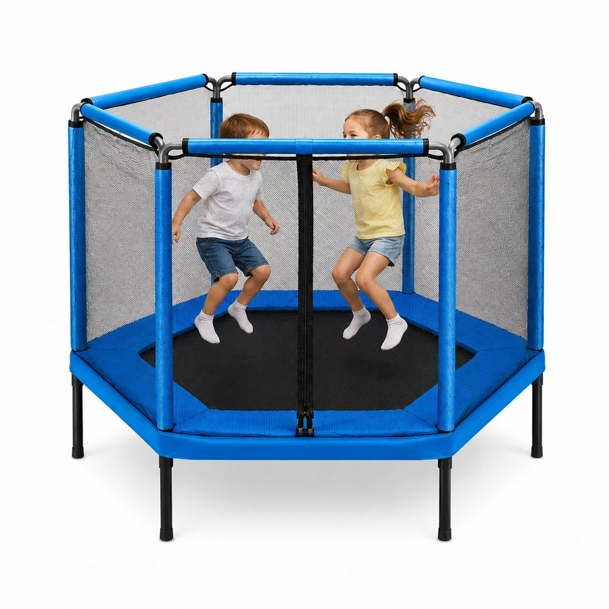 Trambulina De Gradina DNT-119, Pentru Copii, Nylon, Albastru, 160x110 cm