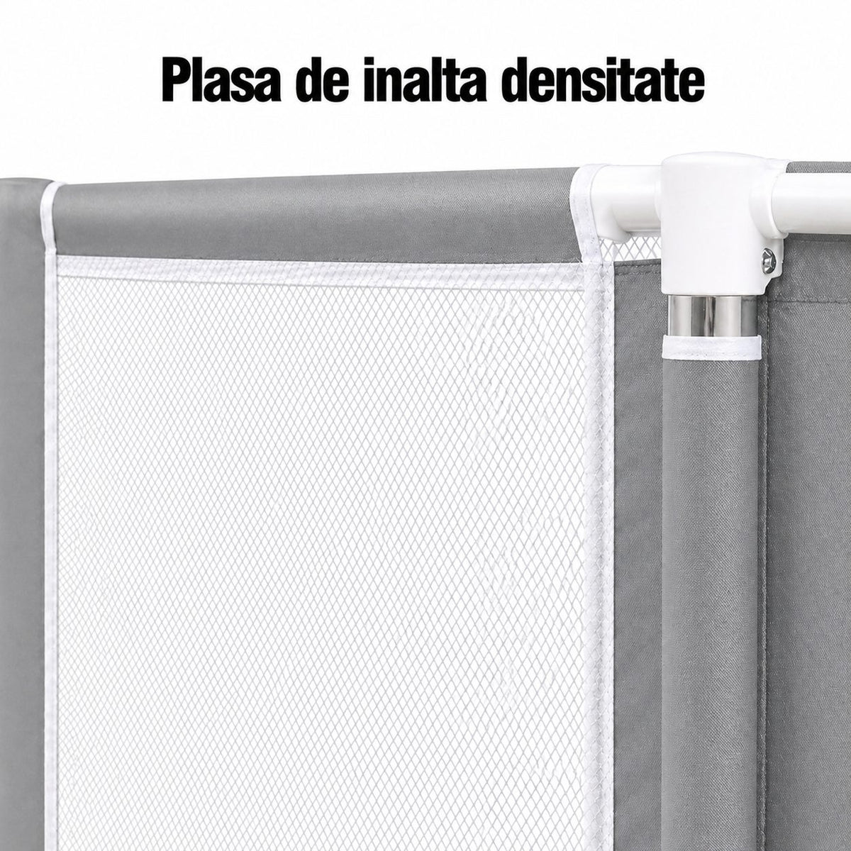 Tarc De Joaca Pentru Copii, Cos De Baschet Integrat, Textil Premium, 130x115x65 cm, Gri