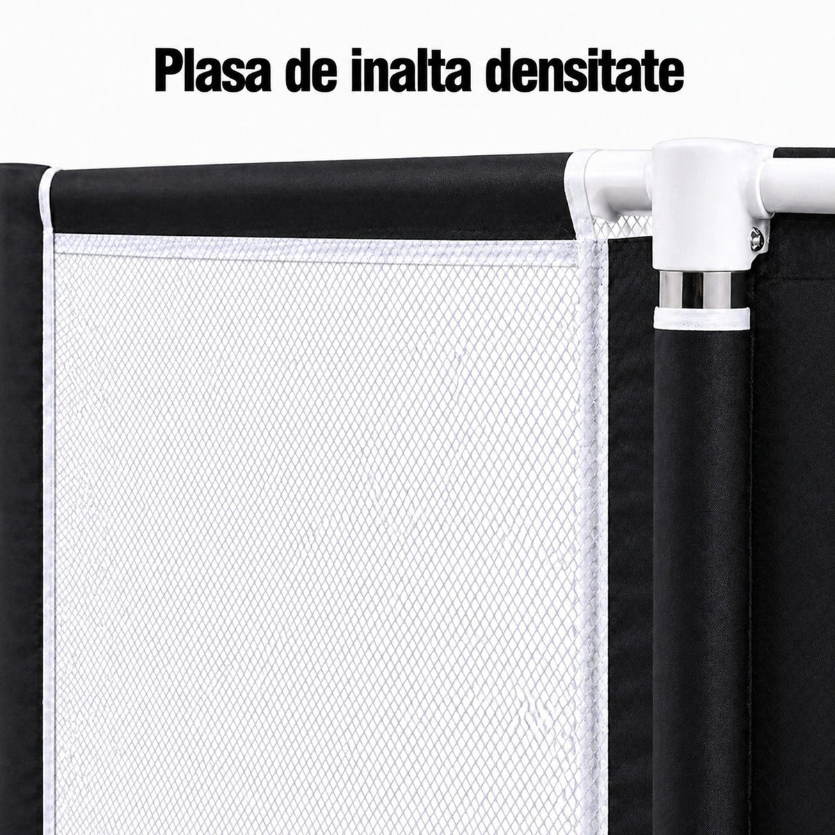 Tarc De Joaca Pentru Copii Cu Cos De Baschet, Structura Stabila, Material Textil, 130x115x65 cm, Negru
