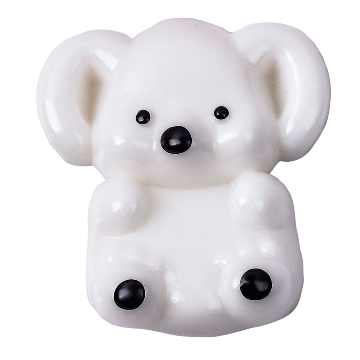 Jucarie Interactiva Antistres Squishy, Model Koala Kawaii, Textura Moale Slow Rebound, Material TPR Ecologic, 4.5 x 4.5 cm, Alb