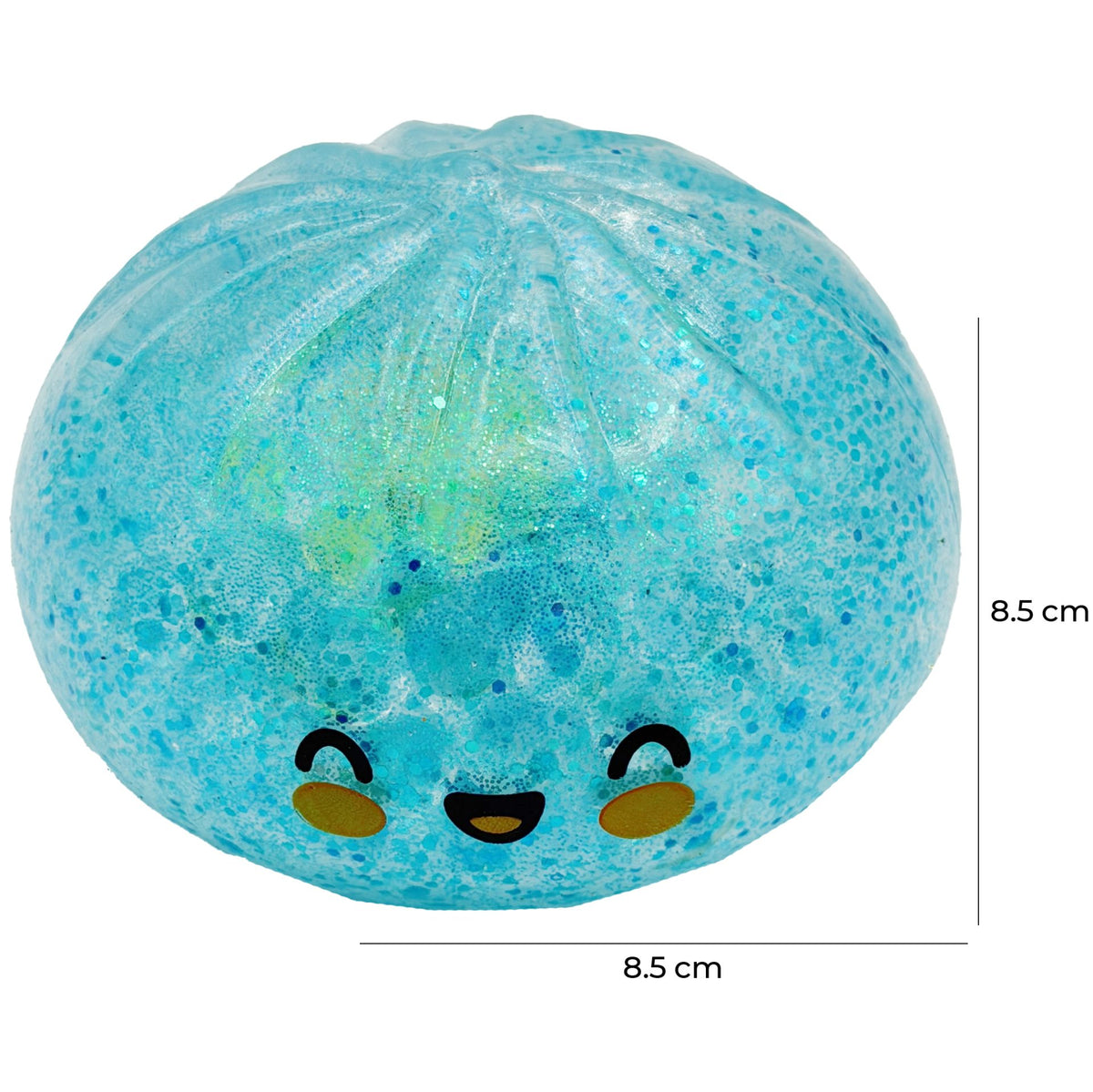 Jucarie Squishy Jumbo Antistres, Fata Zambitoare cu Sclipici, Termoplastic, 8.5 x 8.5 cm, Culoare Mix Surpriza