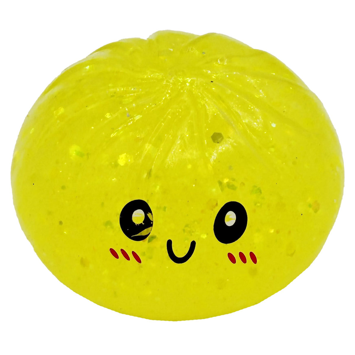 Jucarie Squishy Antistres Jumbo, Model Fata Zambitoare Sclipici, Termoplastic, 8.5 x 8.5 cm, Culoare Mix Surpriza