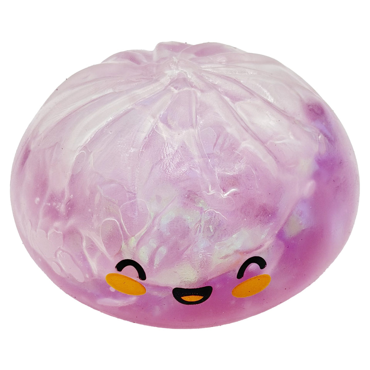 Jucarie Squishy Antistres Dumpling, Fata Zambitoare Sclipici, Termoplastic, 8.5 x 8.5 cm, Culoare Mix Surpriza