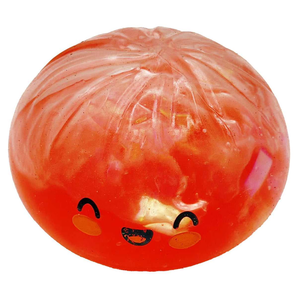 Jucarie Squishy Antistres Dumpling, Fata Zambitoare Sclipici, Termoplastic, 8.5 x 8.5 cm, Culoare Mix Surpriza