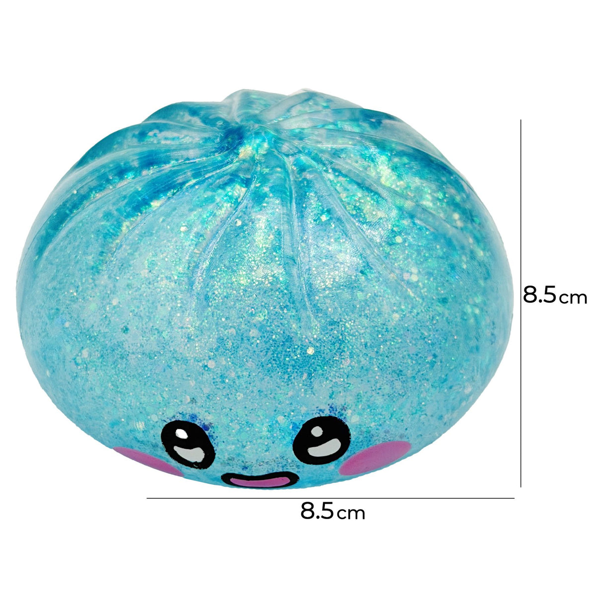 Jucarie Squishy Antistres, Model Fata Zambitoare cu Sclipici, Revenire Lenta, Termoplastic, 8.5 x 8.5 cm, Culoare Mix Surpriza