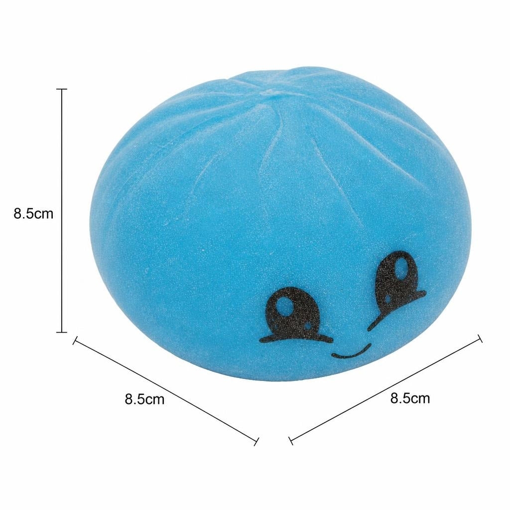 Jucarie Squishy Antistres Dumpling, Revenire Lenta, Material Termoplastic, 8.5x8.5x8.5 cm, Culoare Surpriza Mix