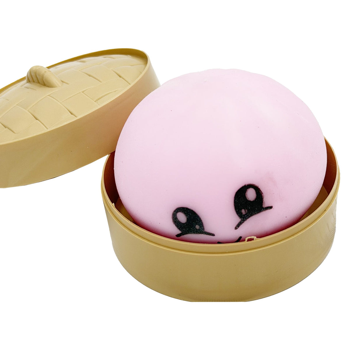 Jucarie Squishy Antistres Dumpling, Revenire Lenta, Material Termoplastic, 8.5x8.5x8.5 cm, Culoare Surpriza Mix