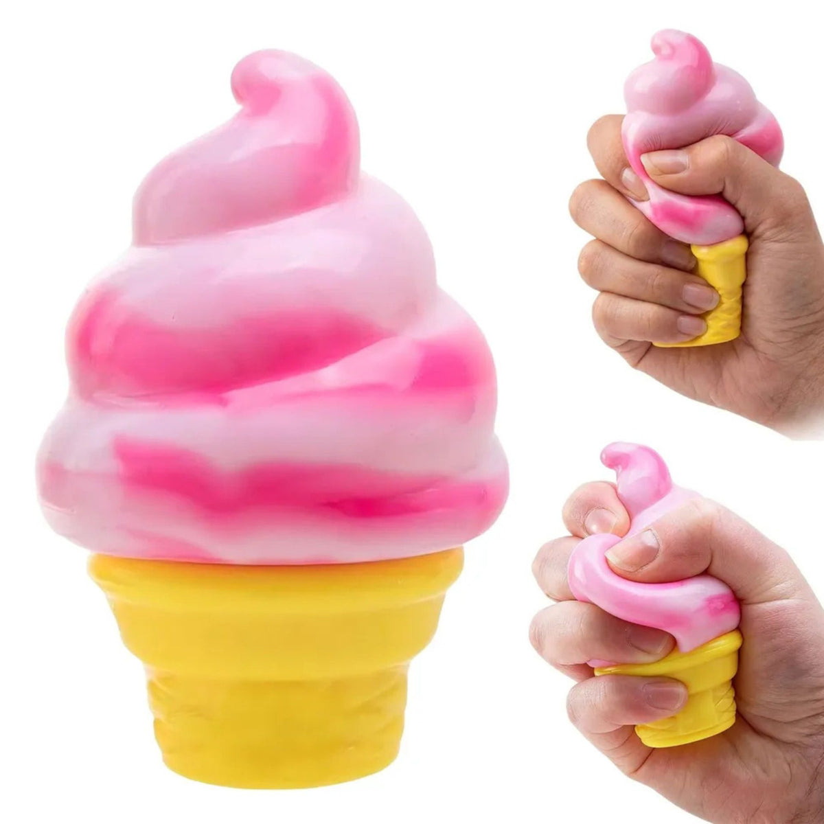 Jucarie Senzoriala Squishy, Model Inghetata, Antistres cu Revenire Lenta, Spuma PU Soft Touch, 1 Bucata, Culoare Aleatorie, 8.5 x 6 x 6 cm